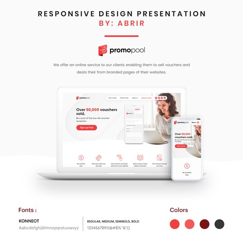 Illustration website with the title 'Bright, modern, and clean design'