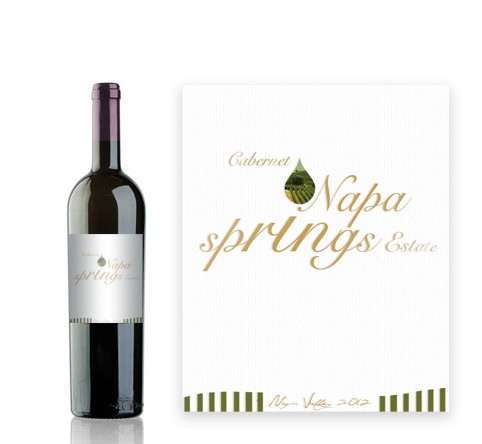 Strings design with the title 'Create a wine label for Napa Valley Cabernet for export to China'