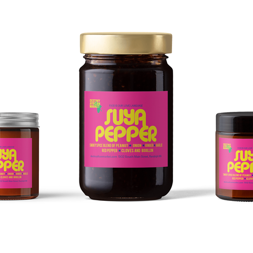 Pink packaging with the title 'AFrican Grocery Store lables'