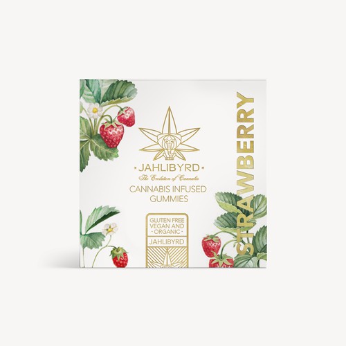 Gummy packaging with the title 'Packaging Design for Chic Organic Cannabis Edible Box'