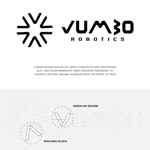 Modular design with the title 'modular logo design'