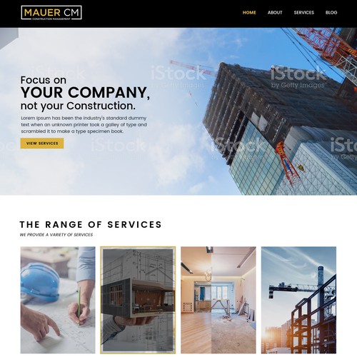 Construction website with the title 'Construction'