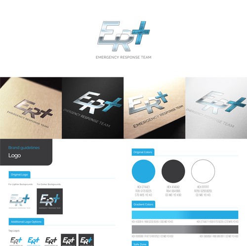 Disaster design with the title 'Emergency Response Team Logo with brand guide design'