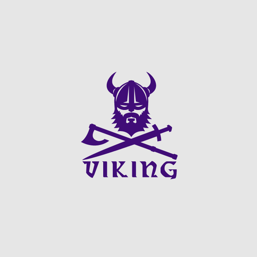 Viking ship logo with the title 'Viking logo design'