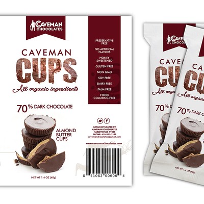 Create new product packaging for Almond Butter Cups