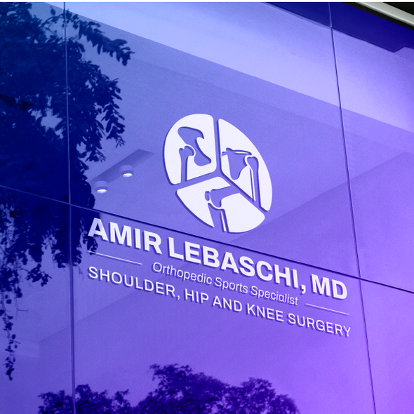 Professional logo with the title 'Logo for Orthopedic surgery practice, Dr. Amir Lebaschi'