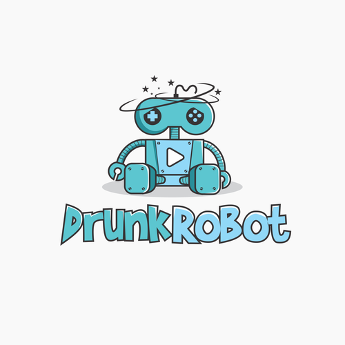 Joystick design with the title 'Character logoYouTube Video Gaming'