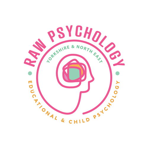 Education logo with the title 'Colorful and positive child Psychology Logo'