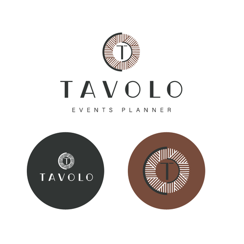 Event planning logo with the title ' Logotype TAVOLO'