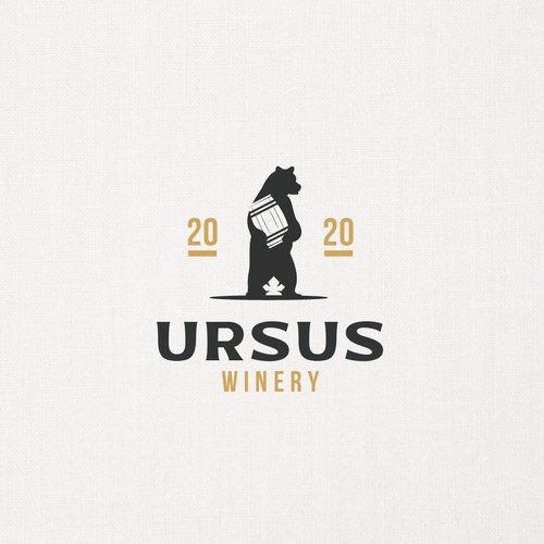 Vine logo with the title 'Playful logo concept for a winery'