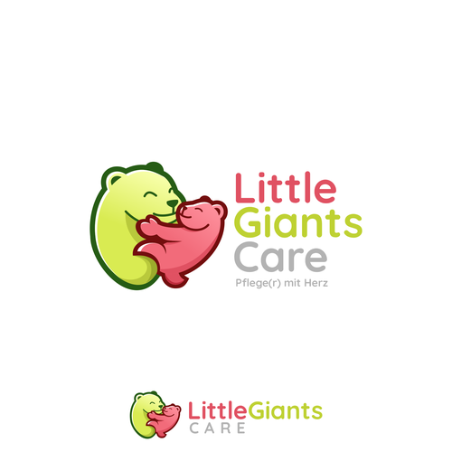 Lovely logo with the title 'Little Giants Care'