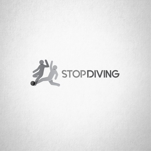 Grayscale logo with the title 'Logo for a football (soccer) cause'