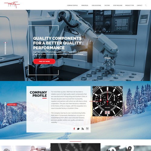 Website with the title 'Wolf Asia by Concept 101'