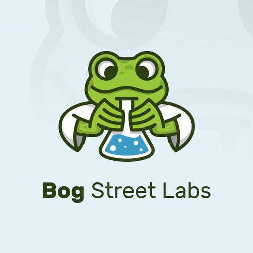 Frog design with the title 'Logo Design for Boq Street Labs'