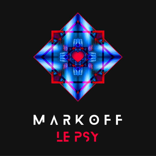 Trippy design with the title 'Trippy Psychedelic Trance DJ Logo'