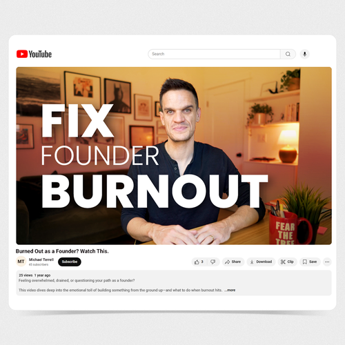 Inviting design with the title 'Youtube Thumbnail for Executive Coaching Channel'
