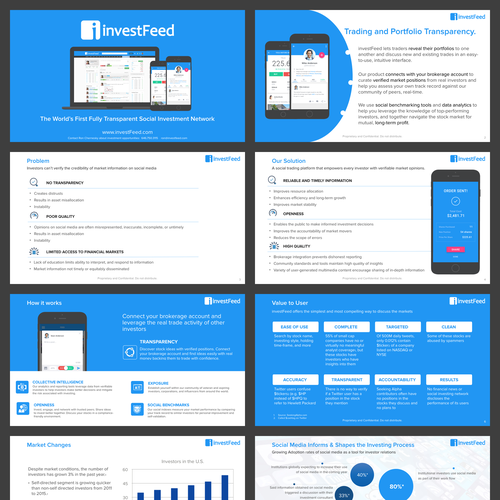 Social design with the title 'Updated Keynote for a Social Investing Network'