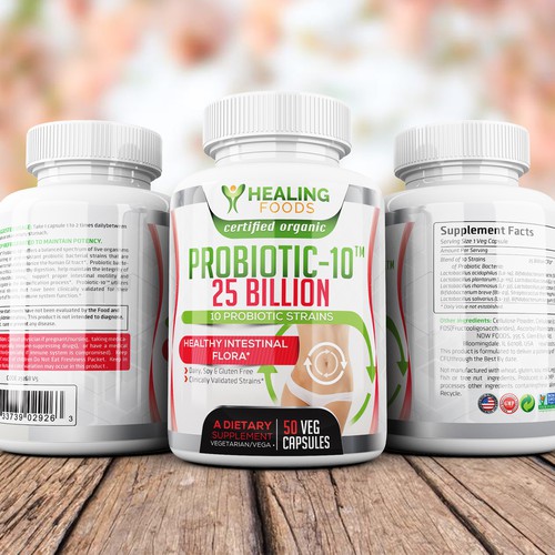 Logo label with the title 'probiotic -10'