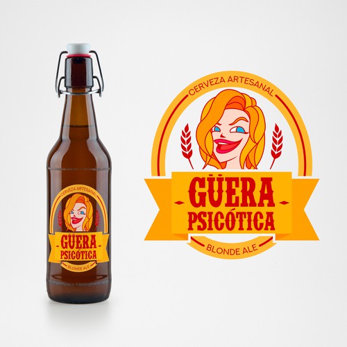 Millennial logo with the title 'Güera Psicótica'