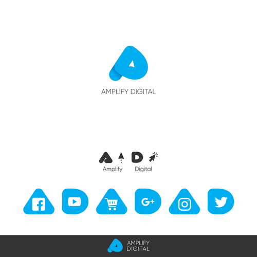 Digital marketing logo with the title 'Concept for Amplify Digital'