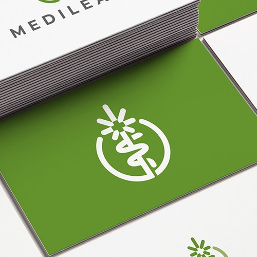 Snake logo with the title 'Unused Minimal Logo for Medical Cannabis Clinic and Dispensary'