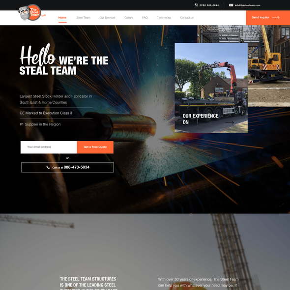 建设网站的标题“钢铁团队有限”
