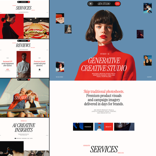 Design with the title 'Creative Studio Website Design in Framer'