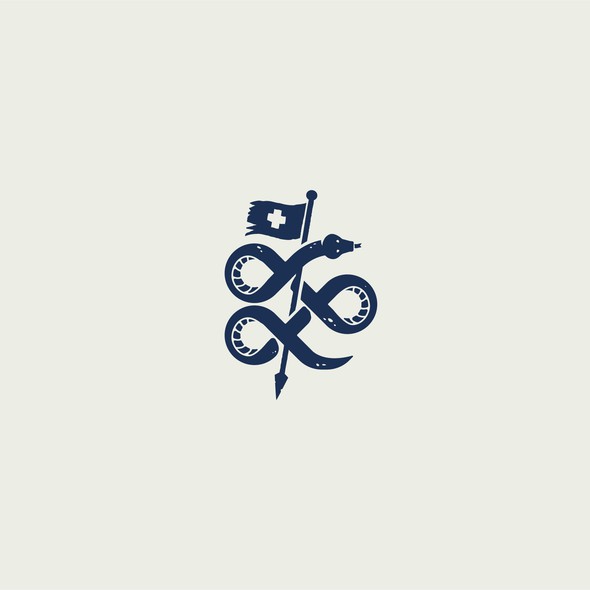 Snake design with the title 'Logo Design'