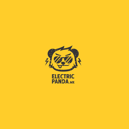 Clothing logo with the title 'Cool Panda Logo for Online EDM clothes retailer'