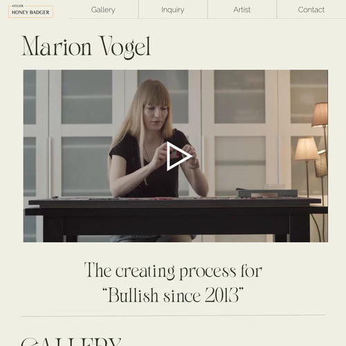 Art website with the title 'Redesign art portfolio website'