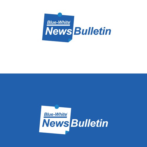 News logo with the title 'Bulletin logo design'