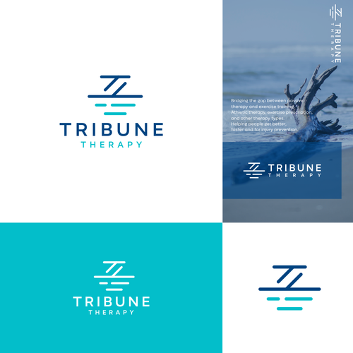 Athletic logo with the title 'Letter T Form Driftwood + Beach '