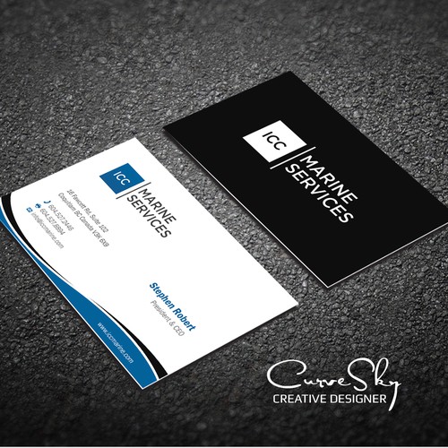Curves design with the title 'Curve Business Card'