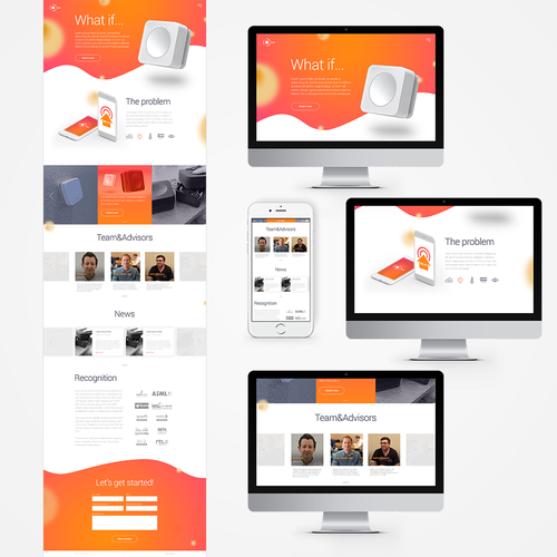 Gradient website with the title 'Websote concept for technology company'