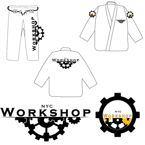 Uniform design with the title 'Jiu Jitsu gi design'