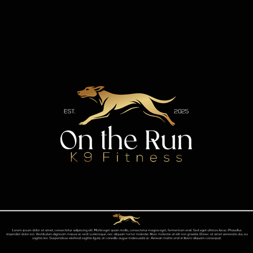 Fitness logo with the title 'On the Run K9 Fitness'