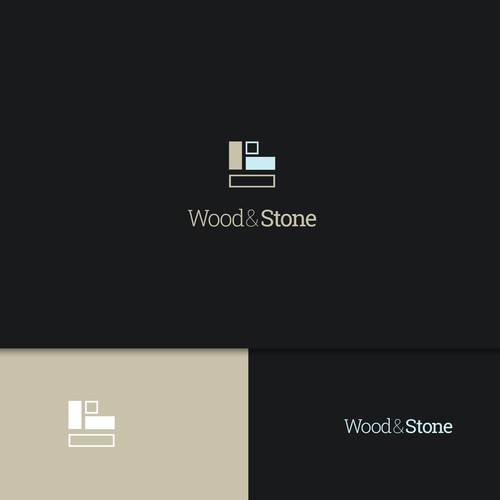 Stone design with the title 'Logo design for wood and stone'