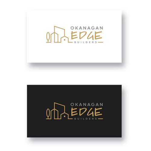 Builder logo with the title 'okanagan edge builders logo design'