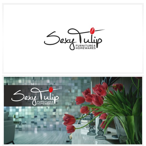 Furniture design with the title 'Text based logo design.'