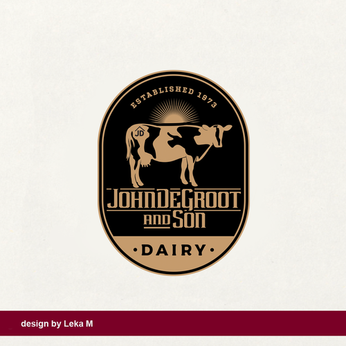 Dairy design with the title 'JD'