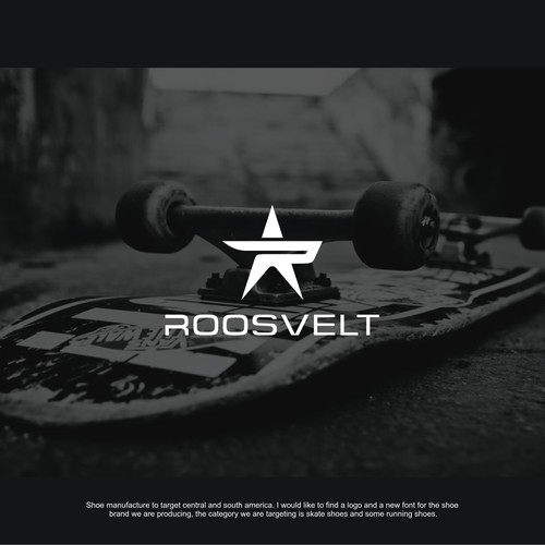 Shoe logo with the title 'Roosvelt - Logo Design'