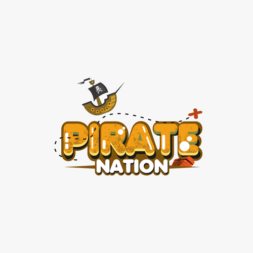 Fortune logo with the title 'Fun combination logo concept for Pirate Nation'