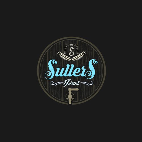 Farmhouse logo with the title 'Rustic farmhouse brewery logo design'