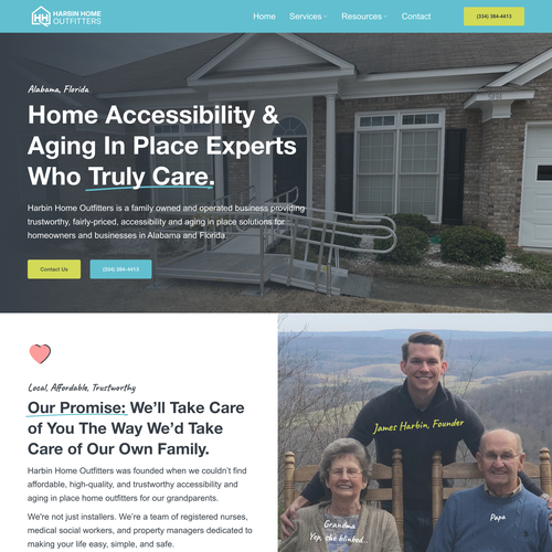 Illustrator design with the title 'Harbin Home Outfitters'