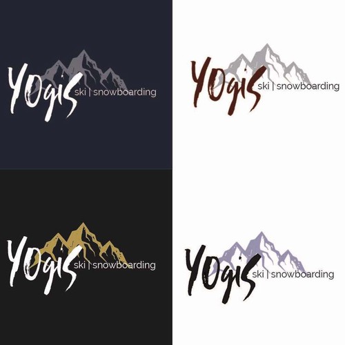 Ski logo with the title 'Logo concept for a ski+snowboarding co.'