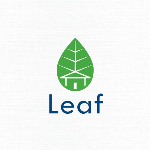 Leaf logo with the title 'Logo Design for Leaf - Sente Mortgage Flyer System'