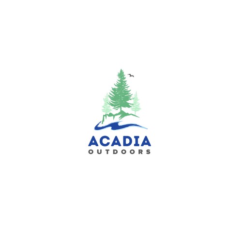 Retail logo with the title 'Acadia Outdoors'