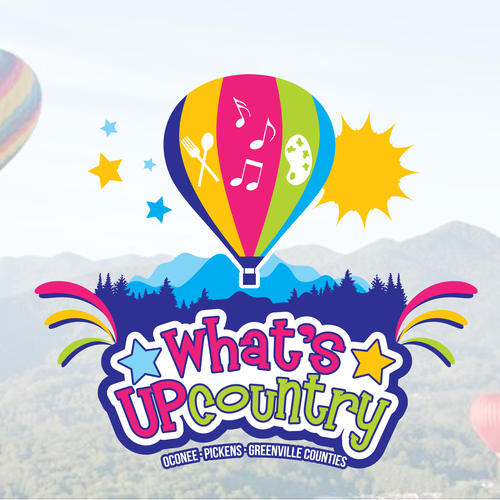 Entertainment brand with the title 'Create a fun & captivating logo that displays all the area happenings/events'