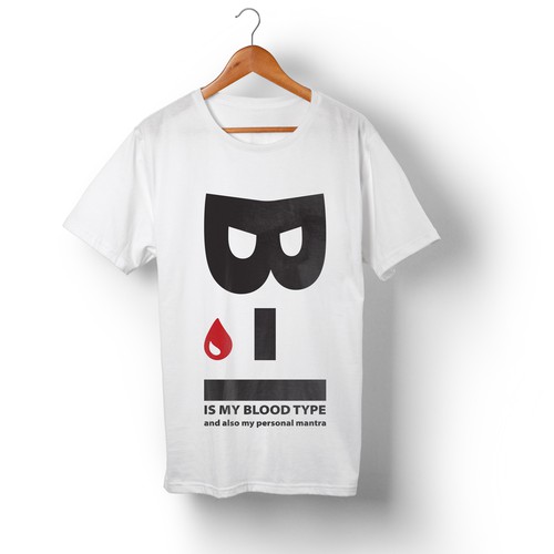 Cool t-shirt with the title 'B- is my blood type'