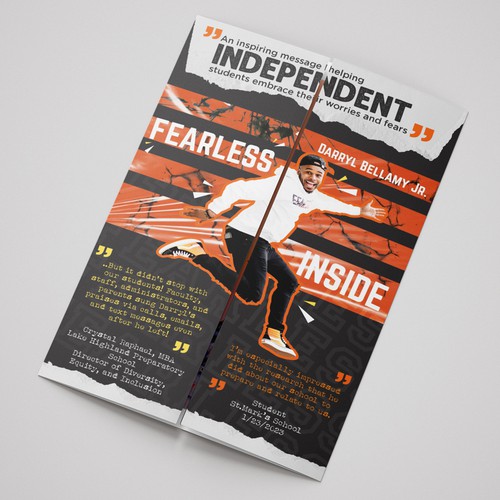 Urban art design with the title 'Brochure Design Fearless INSIDE Dynamic'